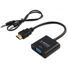 Savio HDMI VGA/D-Sub Átalakító Fekete 10cm CL-23 kábel és adapter