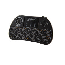 Savio KW-01 Wireless Billentyűzet + TouchPad ENG - Fekete (KW-01) billentyűzet