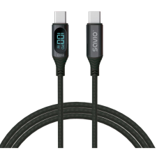 Savio USB 2.0 Type C Összekötő Fekete 1m CL-174 kábel és adapter