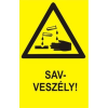  Savveszély! - öntapadó, 160*240mm