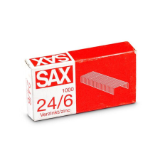 Sax Tűzőkapocs, 24/6, cink, SAX gemkapocs, tűzőkapocs