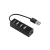 SBOX H-204 USB 2.0 4 portos HUB fekete (H-204) - USB Elosztó