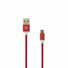 SBOX Kábel, CABLE USB A Male -&gt; MICRO USB Male 1.5 m Red kábel és adapter