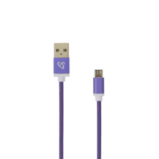 SBOX Kábel, CABLE USB A Male -> MICRO USB Male 1.5 m Purple kábel és adapter