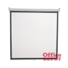 SBOX PSA-112 4:3 200x200 cm távirányítható matt fehér elektromos vetítővászon fekete kerettel
