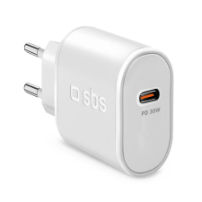 SBS PD USB-C Hálózati töltő - Fehér (30W) mobiltelefon kellék