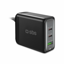 SBS TECHGSTUSB2C100W 2x USB-C / 1x USB-A Hálózati töltő - Fekete (100W) mobiltelefon kellék