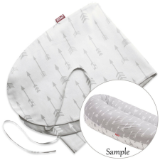 Scamp Formázható univerzális szoptatós párna pamut huzat - Arrow Gray White kismama párna