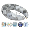  Scamp formázott gombos végű párna - Grey Patchwork