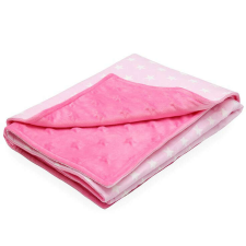 Scamp Minky kétoldalú takaró 75*100 cm - Pink Rosa Stars babaágynemű, babapléd