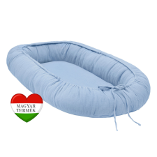 Scamp muszlin babafészek /BabyBlue (Kék babafészek) babaágynemű, babapléd