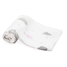 Scamp Tetra Textil pelenka szett (5db) - Fehér alapon rózsaszín felhők mosható pelenka