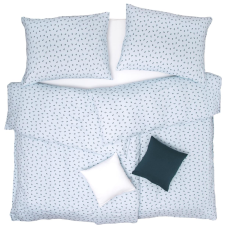 Scanquilt JERSEY ágyneműhuzat, horgonyok, fehér-kék, 140 × 200/70 × 90 cm (35229) lakástextília