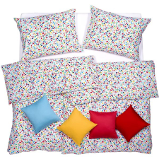 Scanquilt KLASIK DESIGN ágyneműhuzat, Barcelona, tarka, 140 × 200/70 × 90 cm lakástextília