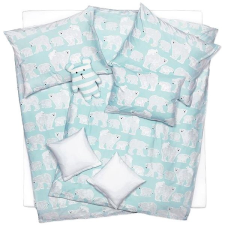 Scanquilt KLASIK DESIGN ágyneműhuzat, jegesmedvék, türkizkék-fehér lakástextília
