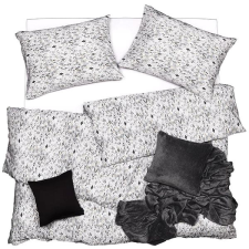 Scanquilt KREP ágyneműhuzat, afro, fehér-fekete-arany lakástextília