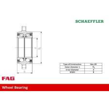 Schaeffler FAG kerékcsapágy készlet Schaeffler FAG 713 6497 90 autóalkatrész