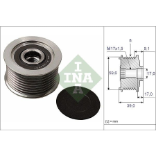 Schaeffler INA generátor szabadonfutó Schaeffler INA 535 0049 10 autóalkatrész