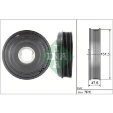 Schaeffler INA Szíjtárcsa, főtengely 544 0136 10 autóalkatrész