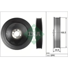 Schaeffler INA Szíjtárcsa, főtengely 544 0150 10 autóalkatrész