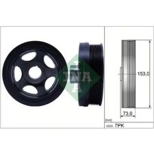 Schaeffler INA Szíjtárcsa, főtengely 544 0183 10 autóalkatrész