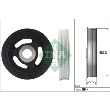 Schaeffler INA Szíjtárcsa, főtengely Schaeffler INA 544 0104 10 autóalkatrész