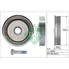Schaeffler INA Szíjtárcsa készlet, forgattyús tengely Schaeffler INA 544 0112 20 autóalkatrész