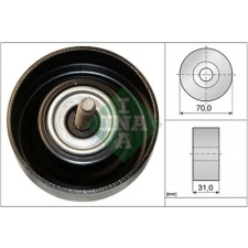 Schaeffler INA Szíjtárcsa/vezetőgörgő, hosszbordás szíj 532 0614 10 autóalkatrész