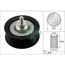 Schaeffler INA Szíjtárcsa/vezetőgörgő, hosszbordás szíj Schaeffler INA 532 0477 10 autóalkatrész