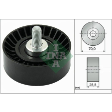Schaeffler INA Szíjtárcsa/vezetőgörgő, hosszbordás szíj Schaeffler INA 532 0545 10 autóalkatrész