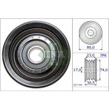 Schaeffler INA Szíjtárcsa/vezetőgörgő, hosszbordás szíj Schaeffler INA 532 0580 10 autóalkatrész