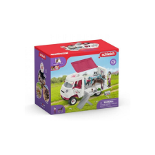 Schleich 42439 Mobil állatorvosi klinika Hannoveri csikóval játékszett - Horse Club játékfigura