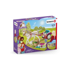 Schleich 42467 Kocsi lovasbemutatóhoz piknikkel játékszett - Horse Club játékfigura