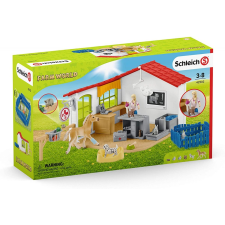 Schleich 42502 Állatorvosi rendelő csikóval és háziállatokkal játékfigura