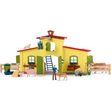 Schleich 42605 Farm istállóval és állatokkal játékfigura
