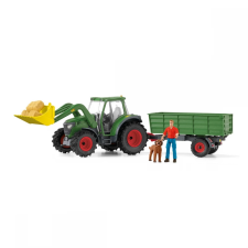 Schleich 42608 Farm World pótkocsis traktor játékfigura