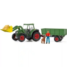 Schleich 42608 Traktor pótkocsival játékfigura