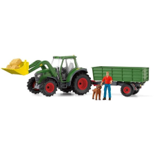 Schleich 42608 Traktor pótkocsival játékfigura