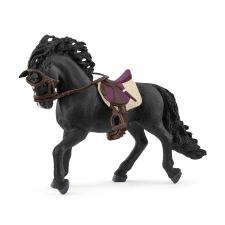 Schleich 42707 Horse Club Tisztavérű spanyol mén figura nyereggel és kantárral játékfigura