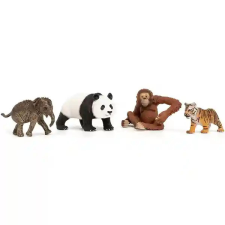 Schleich 42736 Ázsia vadállatai válogatás (kiselefánt, óriáspanda, orangután, tigriskölyök) játékfigura