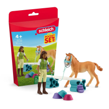 Schleich 42756 Pocket Set - Horse Club Edzés szett Tennessee Walker csikóval játékfigura