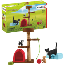 Schleich játékélmény aranyos cicáknak (42501) (sch42501) játékfigura