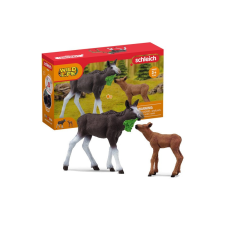 Schleich jávorszarvas borjúval játékfigura