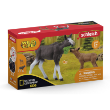  Schleich jávorszarvas borjúval (natgeo) játékfigura