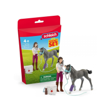 Schleich: Lóápolás Trakehner csikóval játékszett (42752) játékfigura