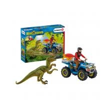 Schleich Menekülés quaddal a velociraptor elől  41466  Schleich játékfigura
