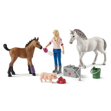 Schleich orvoslátogatás kancánál és csikónál (42486) játékfigura