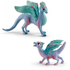 Schleich : Virágos sárkánymama és kis sárkány figurák 70592 játékfigura