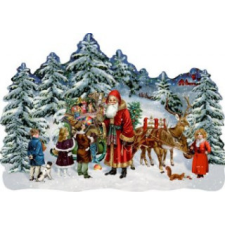 Schlitten im Winterwald, Adventskalender – Barbara Behr naptár, kalendárium