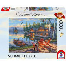 Schmidt 1000 db-os puzzle - The banks of Loon Lake, New York (58530) puzzle, kirakós